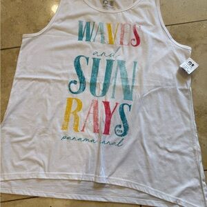White Tank Top with Colorful Graphic